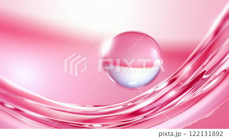 "抽象的なピンクの液体のクローズアップ" "抽象的なピンクの液体のクローズアップ" 122131892