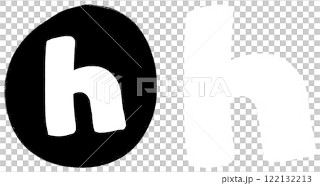 H Alphabet Hand Drawn Style And Monochrome Design Font Design 122132213