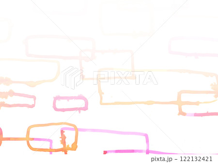 手描きのカラフルな四角い模様の背景 122132421