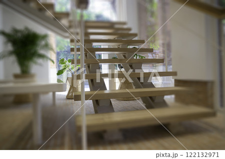 Coffee shop interior with white and wooden concept deisgn Coffee shop interior with white and wooden concept deisgn 122132971