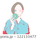チョコミントドーナツ 122133477