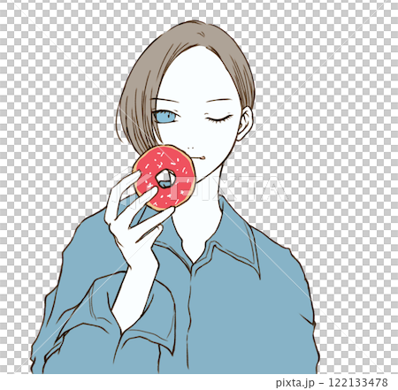 Strawberry donut Strawberry donut 122133478