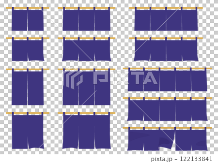 のれんセット(紺色) のれんセット(紺色) 122133841