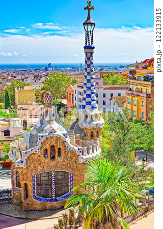 Barcelona. Gorgeous and amazing Park Guel . 122133915