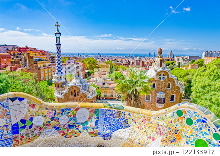 Barcelona. Gorgeous and amazing Park Guel . 122133917