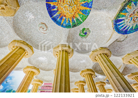 Barcelona. Gorgeous and amazing Park Guel . 122133921