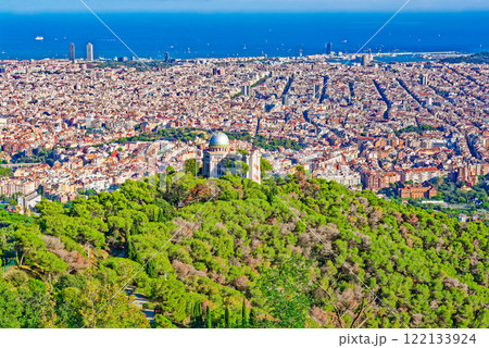 Area Mount Tibidabo, where the Sagrat Cor church is located. Barcelona. Area Mount Tibidabo, where the Sagrat Cor church is located. Barcelona. 122133924