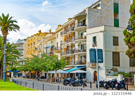 Seafront of Sitges,a beautiful town near Barcelona. Seafront of Sitges,a beautiful town near Barcelona. 122133946