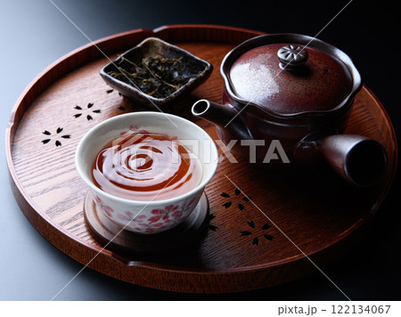 お茶( 日本茶 )黒背景 お茶( 日本茶 )黒背景 122134067