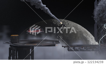 攻撃される宇宙船格納庫 攻撃される宇宙船格納庫 122134239