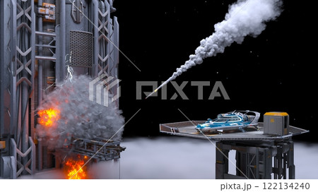 攻撃される宇宙船格納庫 攻撃される宇宙船格納庫 122134240