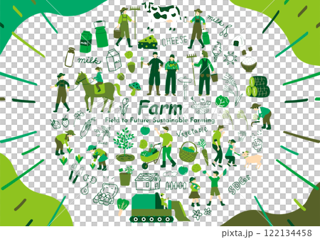 農業を営む人たち 農業を営む人たち 122134458