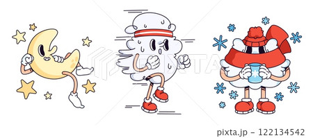 Weather character doodle collection Weather character doodle collection 122134542