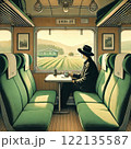 電車内で移動する人 122135587