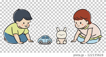 younger, playing, baby boy 122135628
