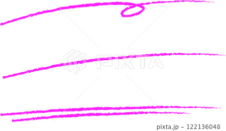 手描き風の曲線素材(ピンク) 手描き風の曲線素材(ピンク) 122136048