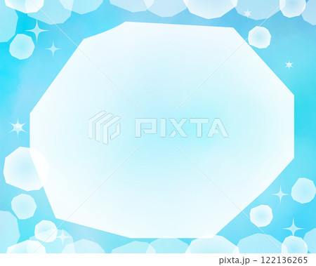氷をイメージした青色・水色の冷たいイメージモチーフ素材 122136265