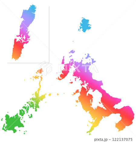 長崎県地図 122137075
