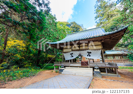 冬の萩城跡 志都岐山神社 山口県萩市 冬の萩城跡 志都岐山神社 山口県萩市 122137135