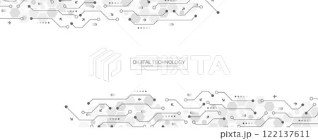 Digital tech motherboard texture design. Software coding. Technology electronic motherboard texture. Engineering and communication concept for header, web banner, website, presentation. 122137611