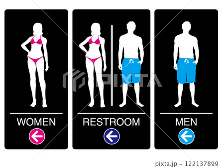 トイレマーク左方向 トイレマーク左方向 122137899