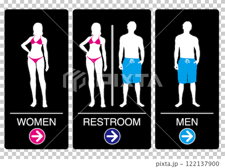 トイレマーク右方向 122137900