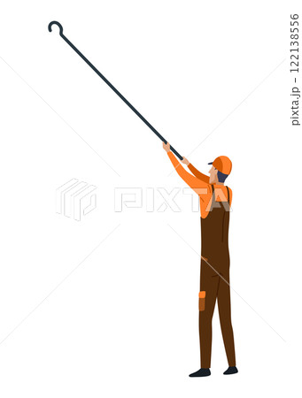 Metallurgy industry worker. Steel industry banner symbol. Industrial equipment for casting metal. Cartoon flat vector illustration Metallurgy industry worker. Steel industry banner symbol. Industrial equipment for casting metal. Cartoon flat vector illustration 122138556