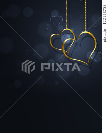 golden heart rings poster 122138758