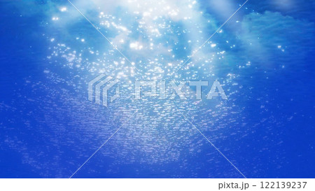 海中から青空を見上げた光景　気泡なし 122139237