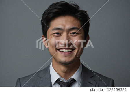 笑顔の若いビジネスマン AI生成画像 笑顔の若いビジネスマン AI生成画像 122139321