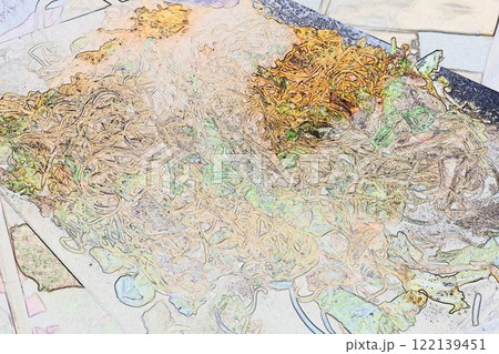 CG画像イラスト日本で完成された日本食焼きそば1 122139451