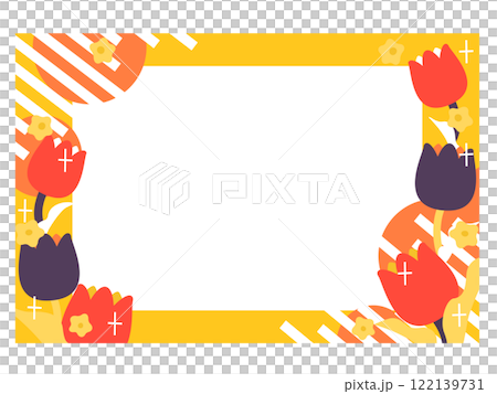 Pop tulip frame 2 Illustration 122139731