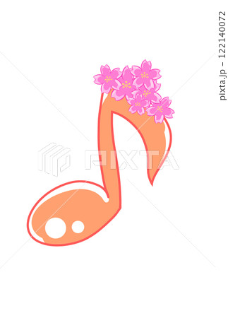 桜の付いた音符 桜の付いた音符 122140072