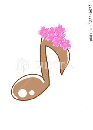 桜の付いた音符 122140075