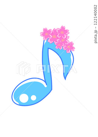 桜の付いた音符 122140082