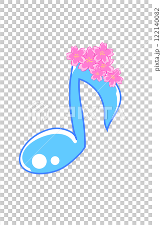 桜の付いた音符 122140082