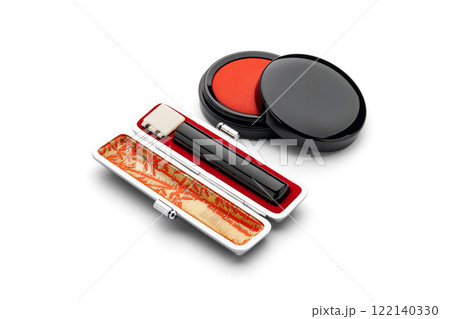 印鑑と朱肉 122140330