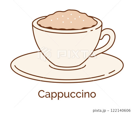 Vector illustration of Cappuccino Coffee cup 122140606