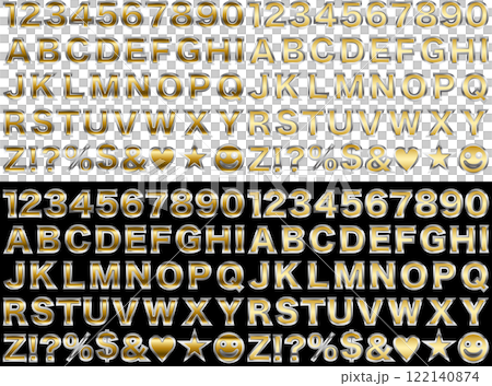 Letter border 2 silver, 1 gold 122140874