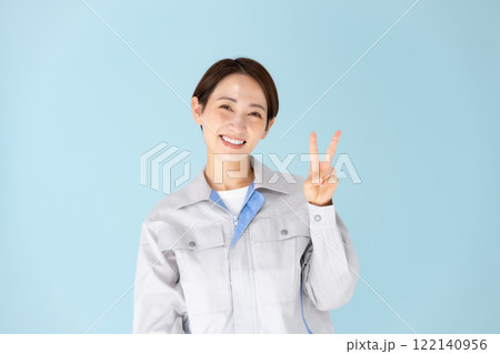 女性 作業着 ピース 女性 作業着 ピース 122140956