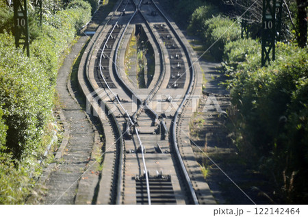 ケーブルカーの線路 ケーブルカーの線路 122142464