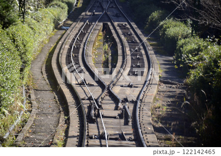 ケーブルカーの線路 ケーブルカーの線路 122142465