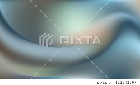 Soft holographic gradient background. Blue grey elegant curves 122142567