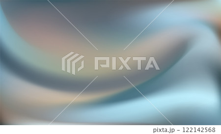 Soft holographic gradient background. Blue grey elegant curves 122142568