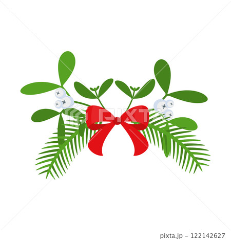 Christmas wreath design element. Winter holiday decoration. 122142627