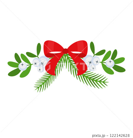 Christmas wreath design element. Winter holiday decoration. Christmas wreath design element. Winter holiday decoration. 122142628