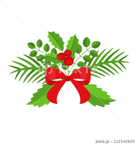 Christmas wreath design element. Winter holiday decoration. Christmas wreath design element. Winter holiday decoration. 122142629