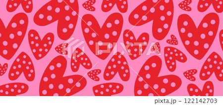 Love cartoon hearts Valentine's Day background 122142703