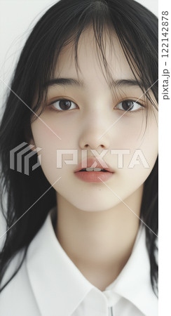 若い日本人女性のポートレートのイラスト素材 [122142878] - PIXTA