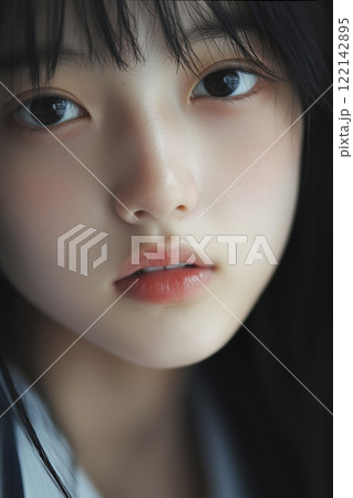 若い日本人女性のポートレートのイラスト素材 [122142895] - PIXTA